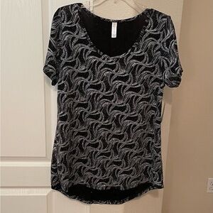 LuLaRoe Classic T. Black with silver glitter
